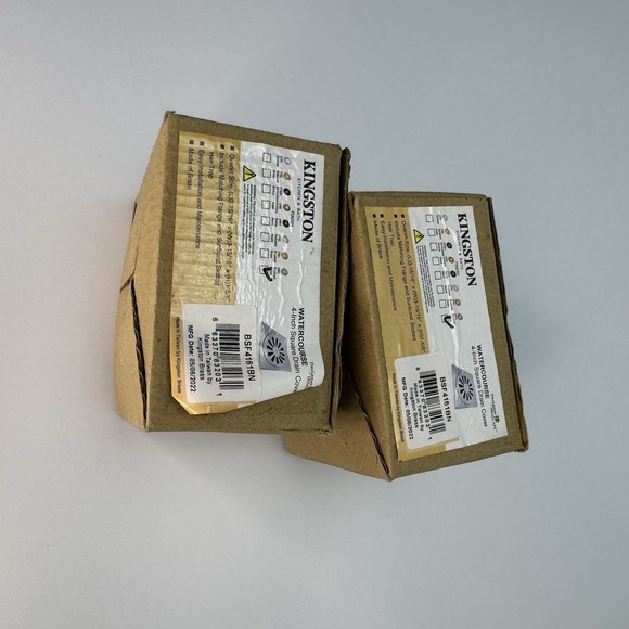 Kingston Brass 4" Drain Cover Square Brushed Nickel Hair Catcher Adapter Open‎ - Picture 9 of 9